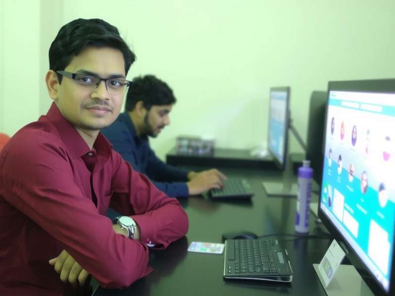 Our studio team working on game development